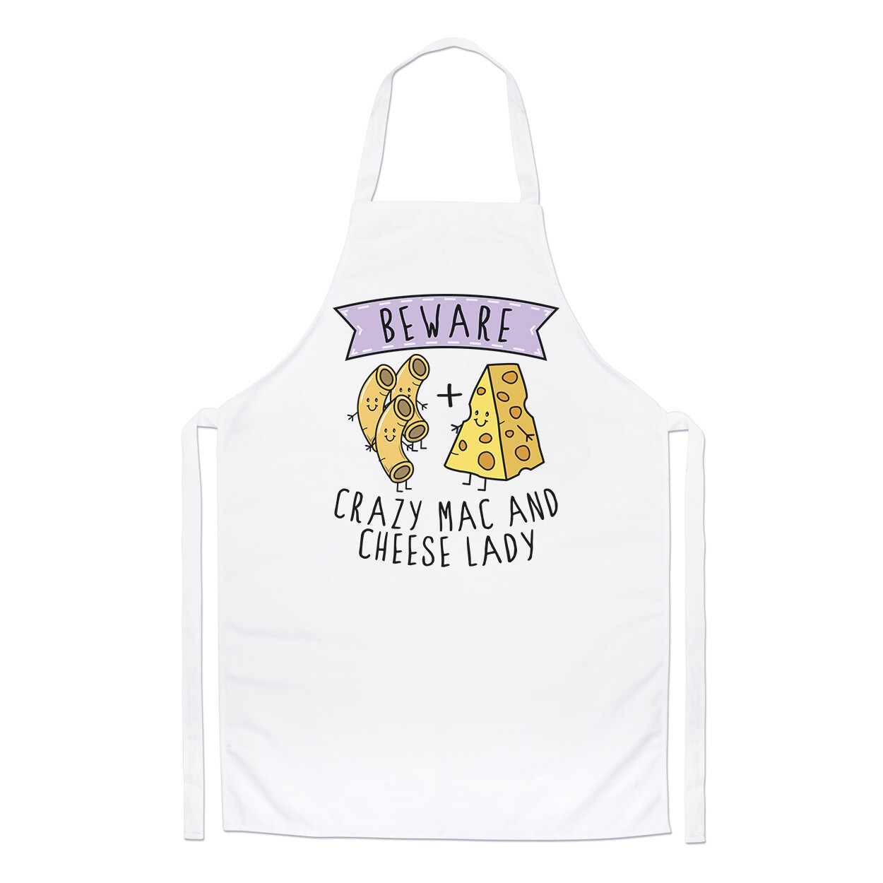 Beware Crazy Mac And Cheese Lady Chefs Apron Funny Food Lover Cooking Baking
