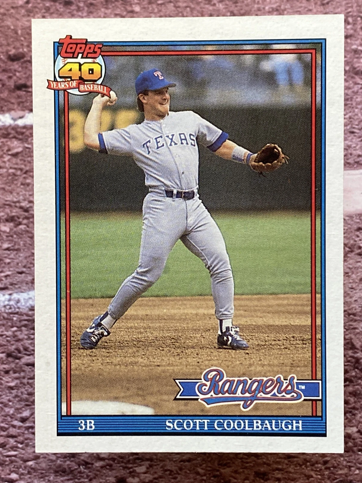 1991 Topps Scott Coolbaugh #277 Texas Rangers