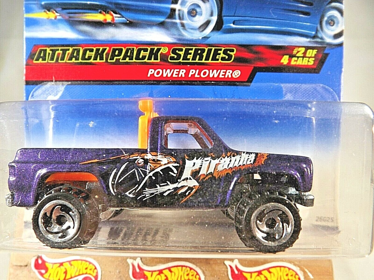 2000 Hot Wheels #22 Attack Pack Series 2/4 POWER PLOWER Purple w/Chrome RZR  Sp