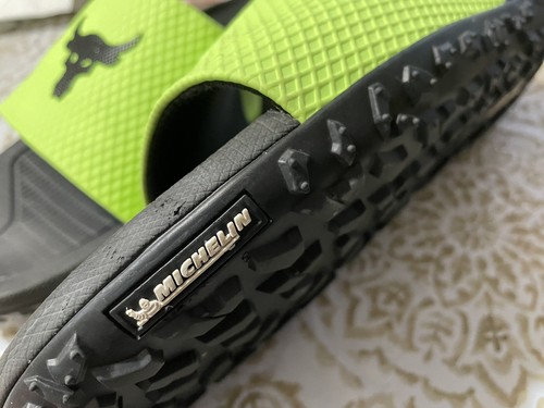 Men’s The Rock Under Armour Slides Michelin Neon Yellow Shoes Size 13 - Picture 6 of 7