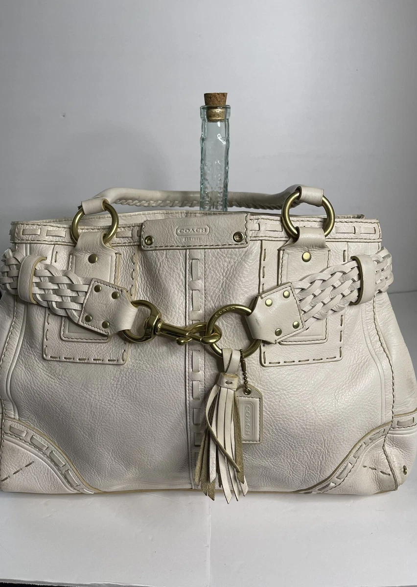 White leather shop handbags ebay