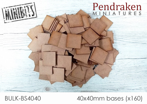 40x40mm 2mm MDF Bases x 160 Bulk Deal - (Wargames, Wargaming, Tabletop Games) - Picture 1 of 3
