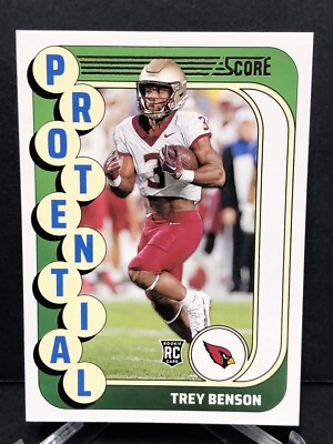 Trey Benson 2024 Score Football Protential Parallel RC #24 - Arizona Cardinals