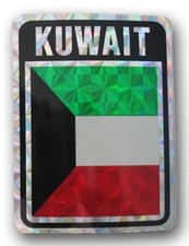 Kuwait Country Reflective Decal Bumper Sticker 3.875" x 3"