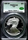 1995-W $1 Anniversary Set Proof American Silver Eagle - CAC PR69DCAM  CC459