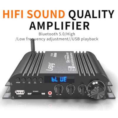 2.1 Channel Lepy LP-288 Hi-Fi Stereo BT Car LED Digital Power Amplifier+Adapter
