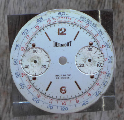 ORIGINAL CHRONOGRAPH ZIFFERBLATT FÜR UHRWERK KALIBER VALJOUX 23 30,20MM (18)