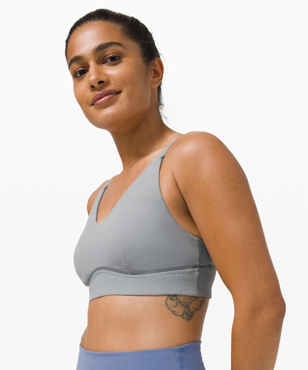 BNWT LULULEMON Rhino Gray RHIG Radiant Motion Sports Bra B/C Cup size 6