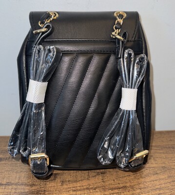 BeBe Black Small Crossbody Quilted Backpack, NWT | eBay display picture 3