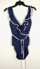 Tommy Bahama Island Cays Cabana Wrap Women's Mare Navy One-Piece Swimsuit NWT