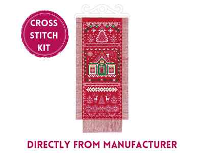 RIOLIS Gezähltes Kreuzstich-Set mit Holzhänger 1897 Lappland - Sampler
