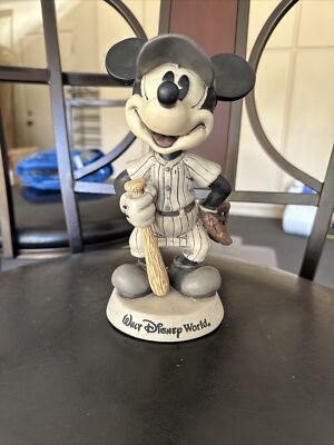 Walt Disney World Mickey Mouse Bobblehead Baseball Vintage Look