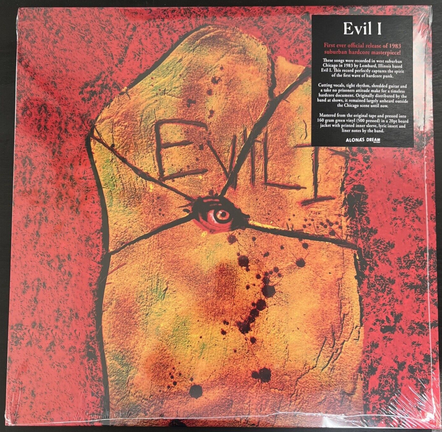 ОФИЦИАЛЬНЫЙ БУТЛЕГ EVIL I НА ЗЕЛЕНОМ ВИНИЛЕ 1983 ГОДА, НОВЫЙ ЗАПЕЧАТАННЫЙ МЯТНЫЙ