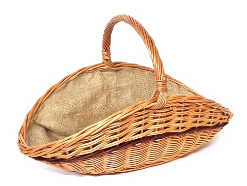 Kaminkorb Holzkorb Kaminholzkorb aus Weide mit Jute 60 x 38 cm (90202 - 2F)