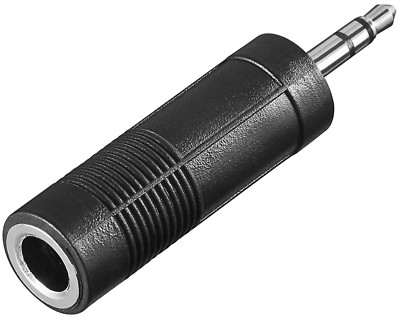 Goobay  Stereo Klinke Adapter 3,5 mm Klinke Stecker auf 6,3 mm Klinke Kupplung