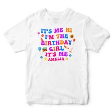 Personalised Name It's Me I'm The Birthday Girl Kids T Shirt shirt Swift Musi...