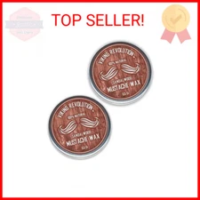 Viking Revolution Mustache Wax 2 Pack - Beard & Moustache Wax for Men - Strong H