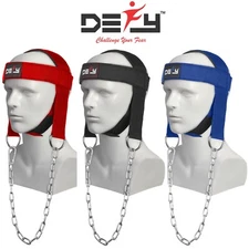 DEFY NEW NYLON WEIGHT LIFTING HEAD HARNESS NECK STRENGTH GYM FIT EXERCISE PADDED