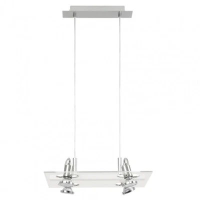 Eglo Focus Pendelleuchte GU10 Halogen 4 flammig je 50W/230V Silber Glas - Bild 1 von 2