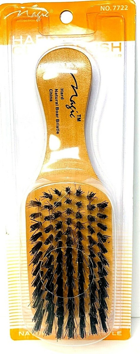 Double Hard & Soft Boar Bristle Wave Hair Brush Natural  display picture 1