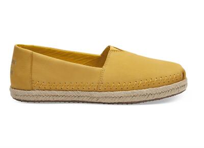 TOMS Espadrille Alpargata Electric Yellow Nubuck Sandalen Ballerina Halbschuhe