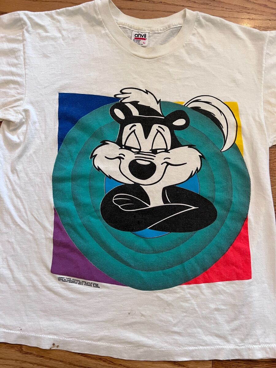 Vintage 1992 Pepe Le Pew Looney Tunes Shirt Bullseye Single Vintage 1992 Pepe Le Pew Looney Tunes Shirt Bullseye Single