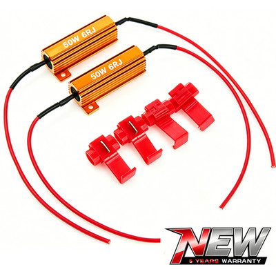 2x 50W 6 ohm Load Resistor Fix LED Bulb Fast Hyper Flash Turn Signal Blink