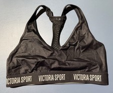 Victoria s Secret VS Victoria Sport Bra Womens Medium M Black Racerback