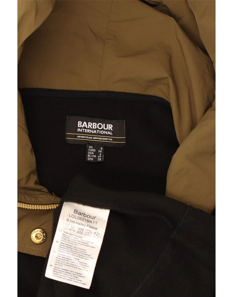 BARBOUR Womens Oversized Hooded Fleece Jumper UK 8 Small Black Colourblock DD15 - Image 3 of 3
