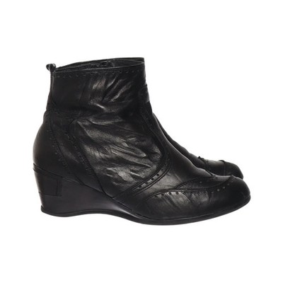 Toffeln, Keilschuhe, Größe: 38, Schwarz, Leder, Damen, 5 #XME