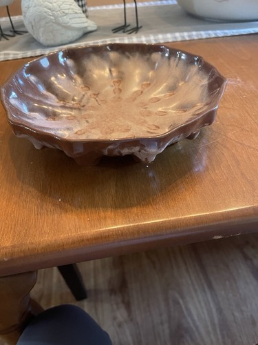 Frankoma Brown Glossy Ceramic Bowl, Round, Adult, One-Piece Set Includes Bowl