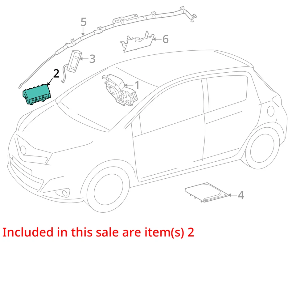 2013-2019 Toyota Yaris RH Passenger Dash Airbag Air Bag OEM - Image 4 of 4