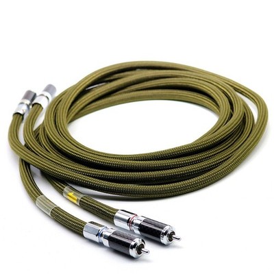 Paar High End Versilbert RCA Cinch-Kabel Audio Kabel