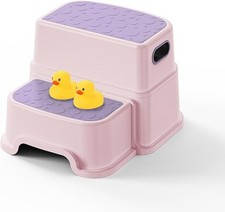 Toddler Step Stool for Kids - Non-Slip 2 Step Stool for Potty Training  Bathroo