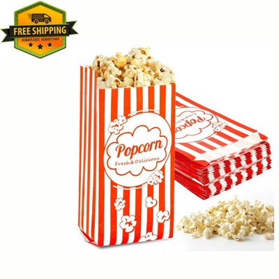 100PCS Popcorn Bags Individual Servings - MAQIHAN Disposable Paper Popcorn