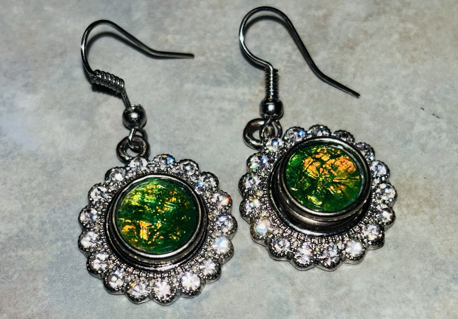 Snap Charm Interchangeable Dangle Drop Silver Ear… - image 10