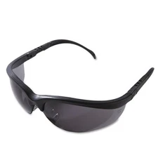 MCR Safety Klondike Safety Glasses, Matte Black Frame/Gray Lens