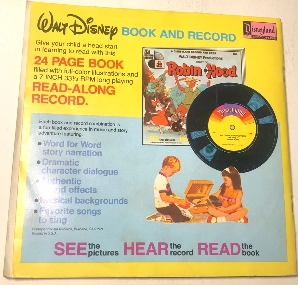 Walt Disney 7" Record 45 & Book Walt Disney's Story Of The Wizard of Oz - Image 2 of 4