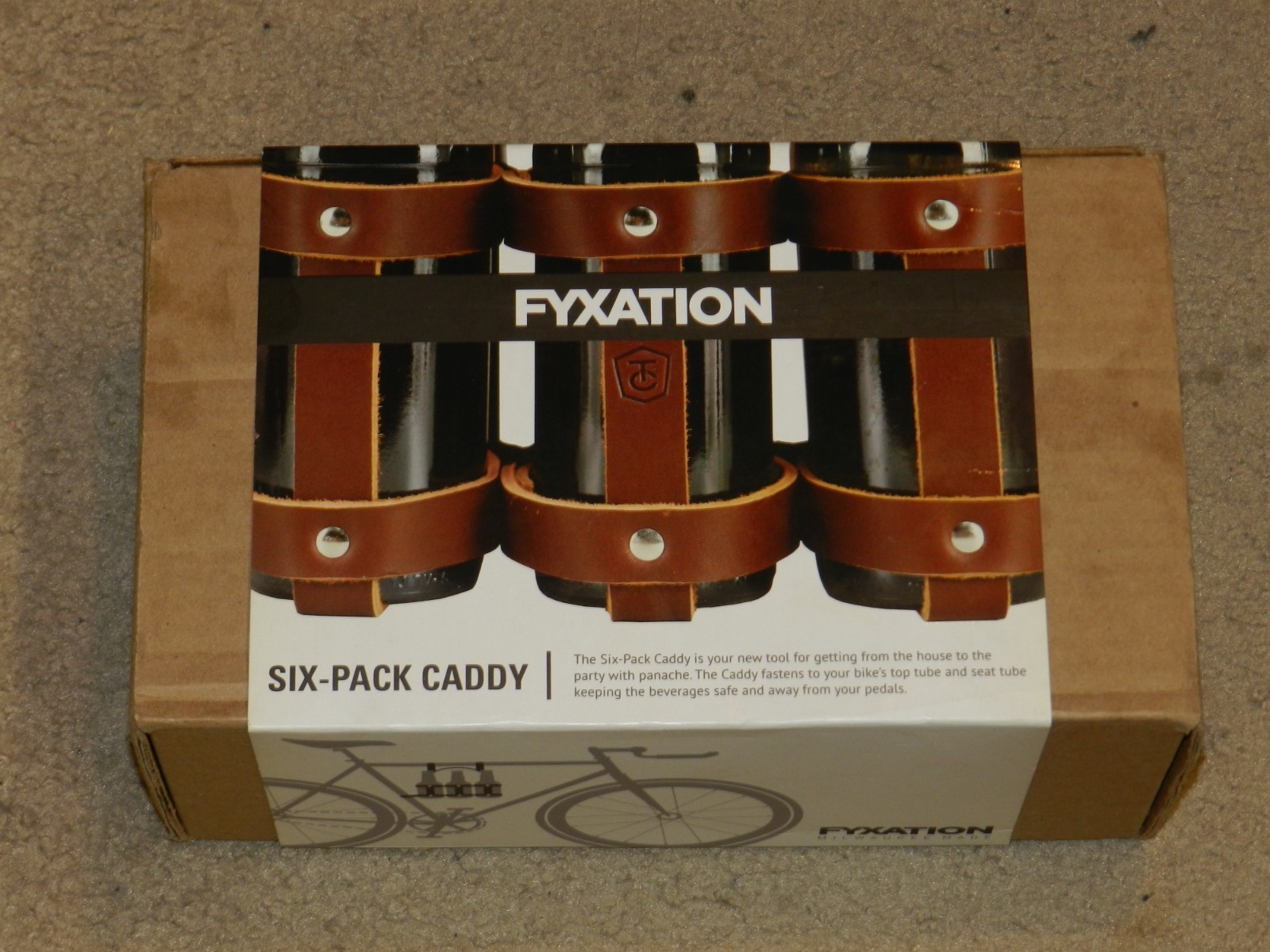 Fyxation - Leather Six 6 Pack Caddy - Brown - New