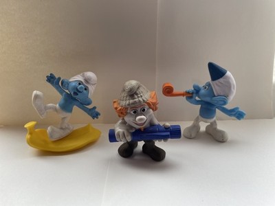 Schlümpfe Figuren Hackus, Partyplaner & Clumsy Schleich Peyo McDonald Spielzeug 3'' 
