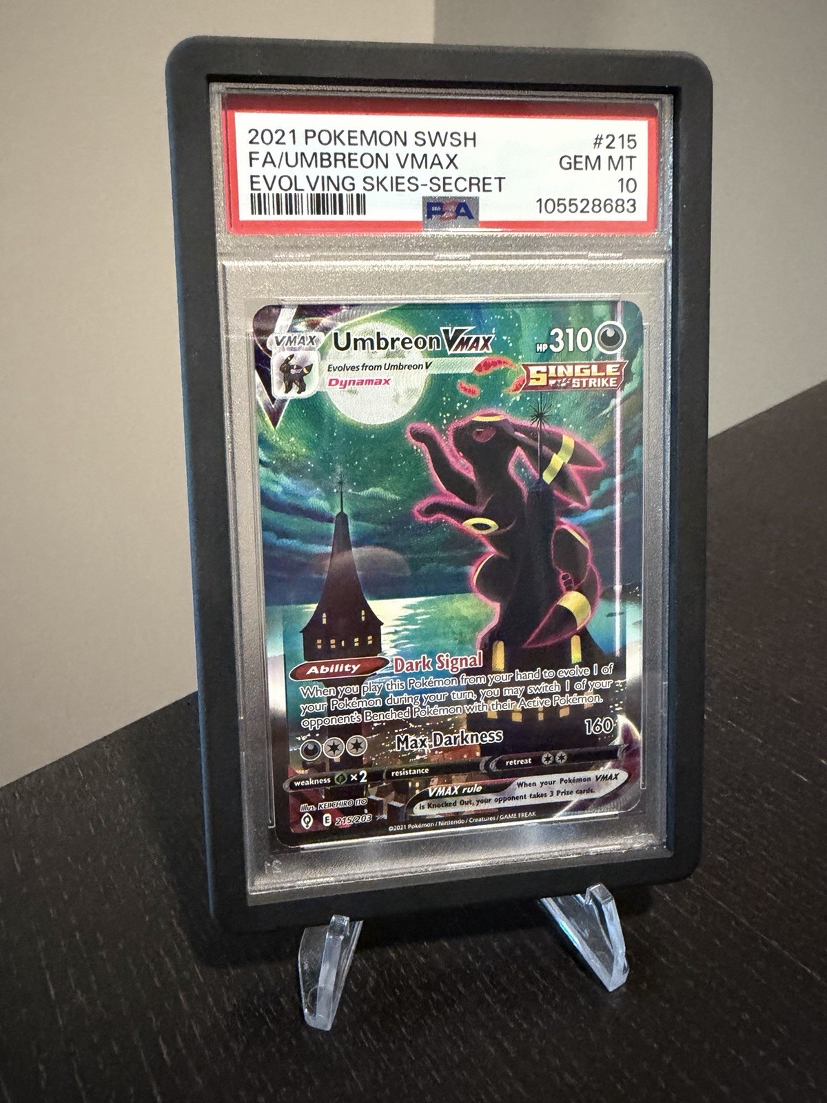 PSA 10 Umbreon VMAX Alternate Art Secret Evolving Skies 215 Moonbreon 💎💎