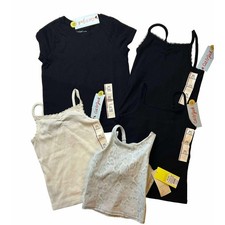 Cat  Jack Girls XS 4/5 5pc Tank Top T-Shirt New NWT Bundle Black White Gray