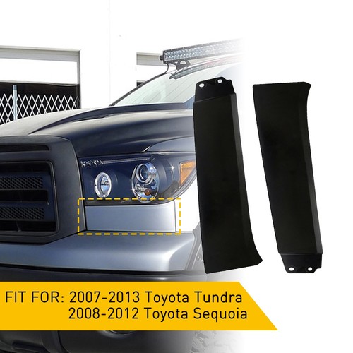 2x Front Bumper Grille Headlight Filler Trim Cover For 2007-2013 Toyota Tundra - Picture 16 of 20