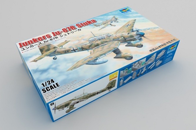 Trumpeter 02423 1:24 Junkers JU-87R Stuka Plane Kit - New