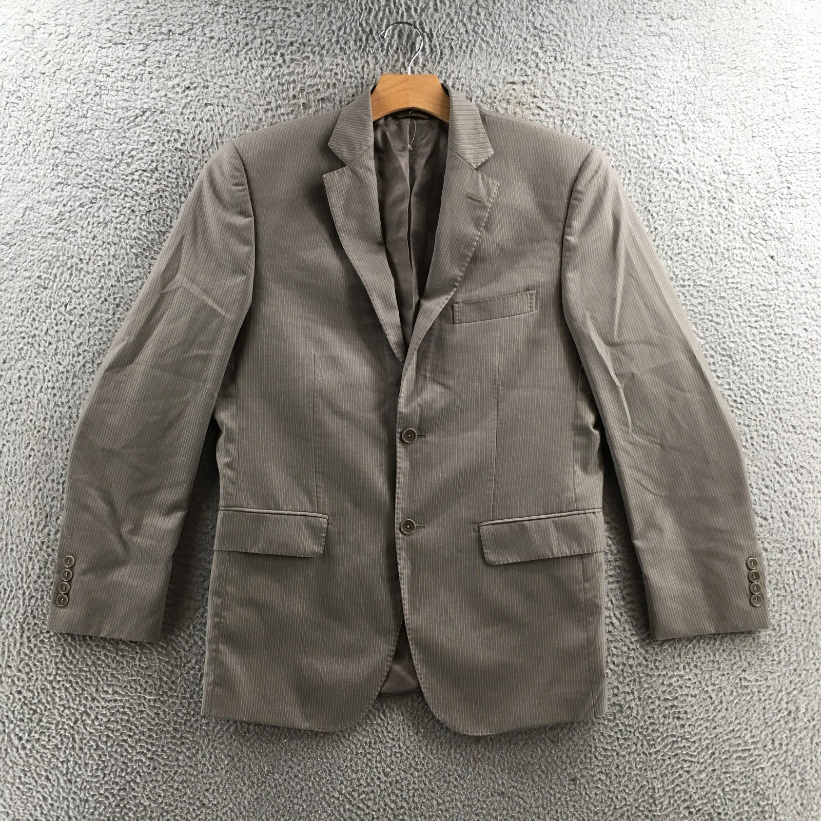 Pronto Uomo Signature Coat Blazer Jacket Mens 41 Regular Gray Wool Long Sleeve