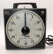 VINTAGE GRALAB MODEL NO. 171-WHITE FACE DARKROOM TIMER-WORKING
