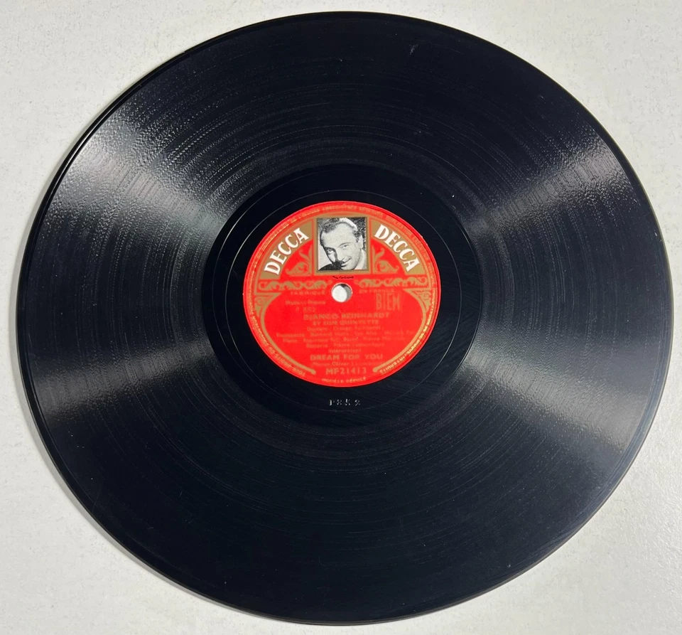 Django Reinhardt & son Quintette : Double whisky RARE 78 RPM JAZZ DECCA MF 21413 - Photo 4/4