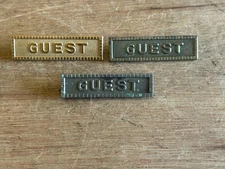Guest Pinback Badge Pin Ribbon Holder Vintage Lot Of 3 Convention Event
