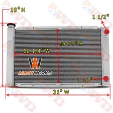 31 X 19 2 Row Core Aluminum Radiator For Chevy Sbc 350 Double Pass 31 X 19 2 Row Core Aluminum Radiator For Chevy Sbc 350 Double Pass