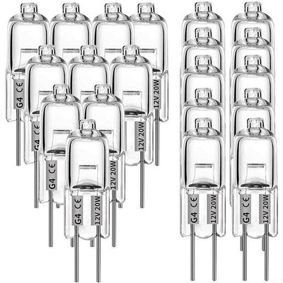 20X G4 Halogen Birnen 20W 12V  2-Pin Klare Glühbirnen für Beleuchtung (S9R3) Neu